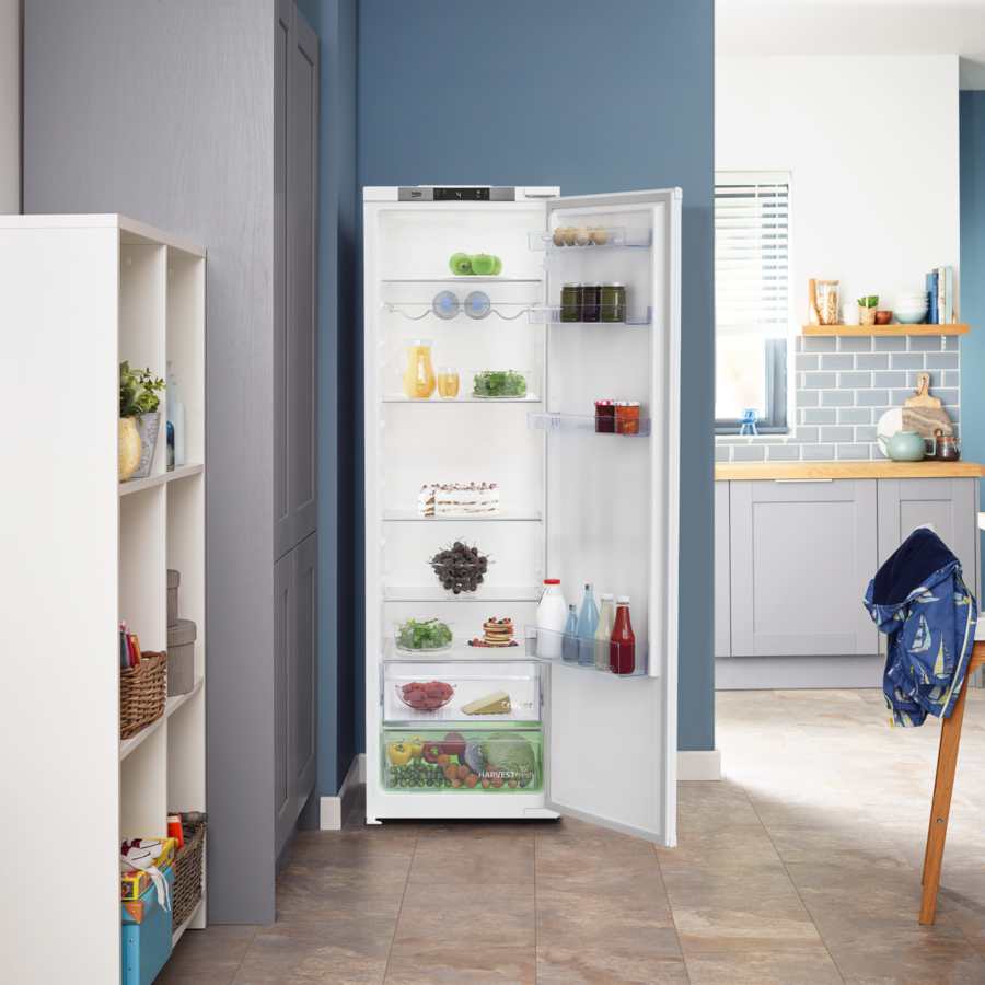 Beko Pro HarvestFresh Integrated Tall Larder Fridge with Sliding Hinge | BLSD4V577