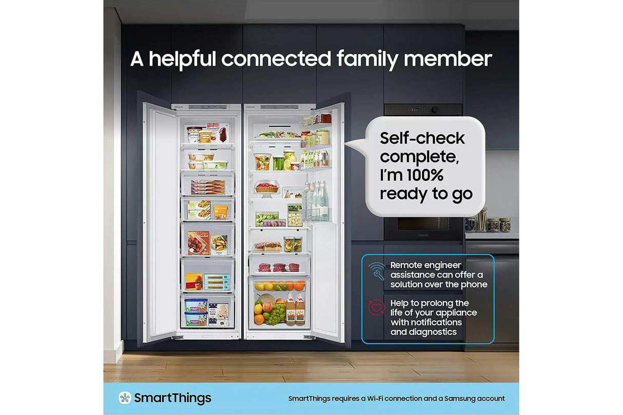 Samsung Bespoke AI Series 6 SpaceMax Integrated Smart 70/30 Fridge Freezer - Sliding Hinge | BRB70F26DES0EU