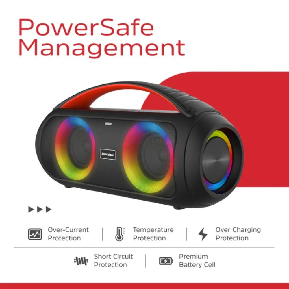 Energizer Wireless Karaoke Bluteooth Party Speaker and Power Bank | BTS258BK