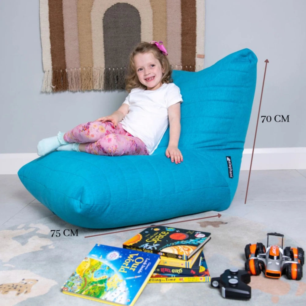 Elephant Boho Chair Bean Bag - Turquise | EBHTUR19