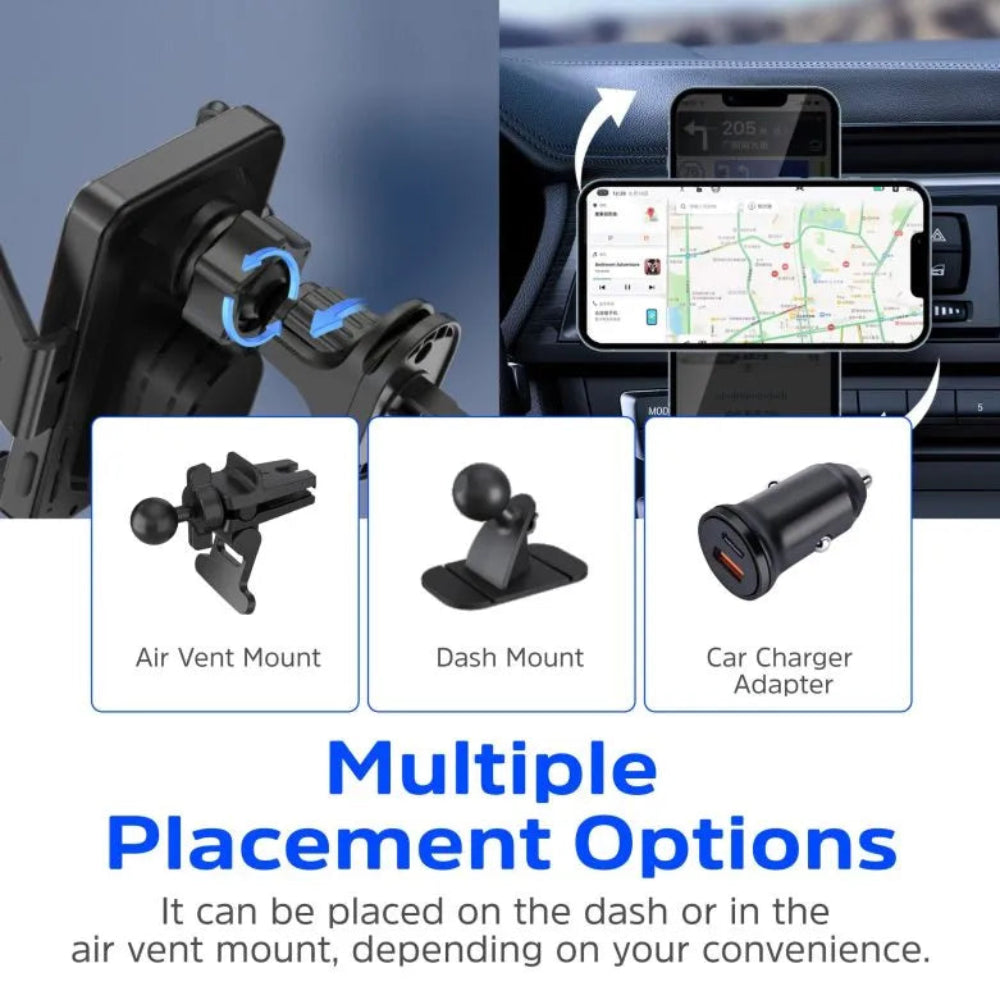 Energizer Magnetic In Car QI Wireless Phone Charger with Auto Grip Arms | ECA008