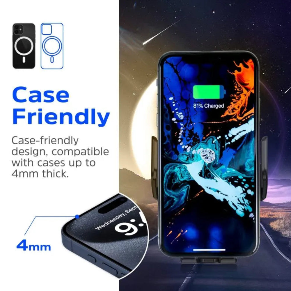 Energizer Magnetic In Car QI Wireless Phone Charger with Auto Grip Arms | ECA008