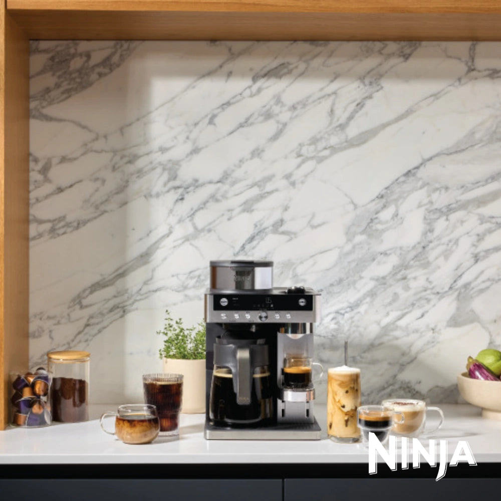 Ninja Prestige DualBrew System Pod and Filter Coffee Machine - Stainless Steel and Black | CFN802UK
