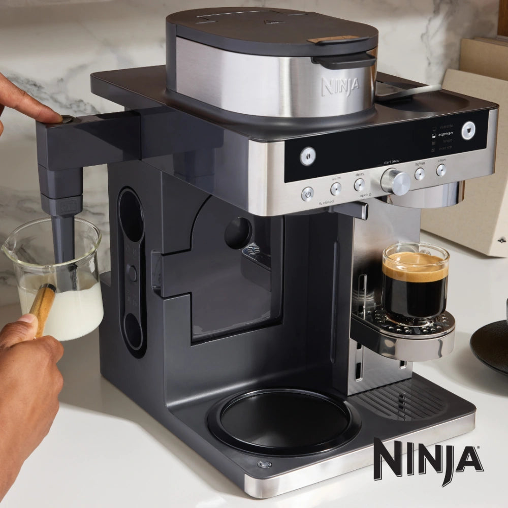 Ninja Prestige DualBrew System Pod and Filter Coffee Machine - Stainless Steel and Black | CFN802UK