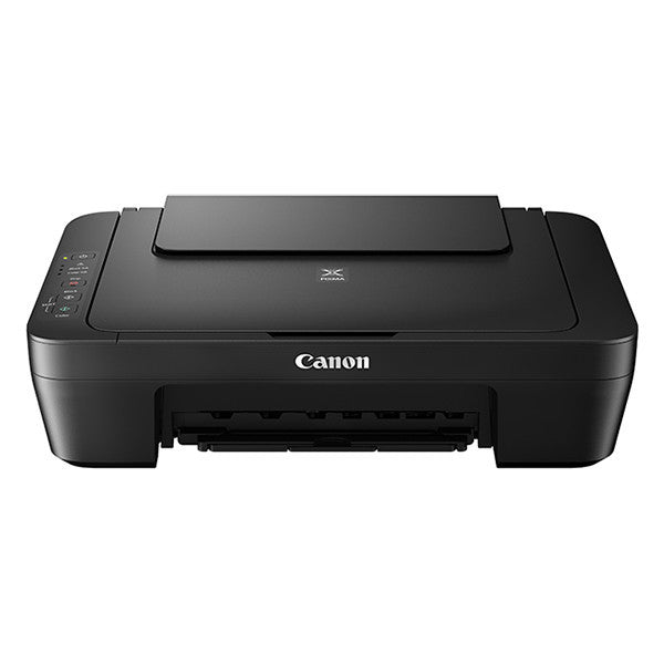 Canon PIXMA MG2551S black all-in-one printer with paper tray and control panel shown from front angle view