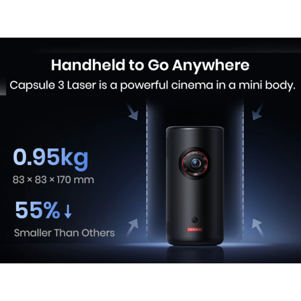 Nebula Capsule 3 Mini Portable Laser Projector - Black | D2426212