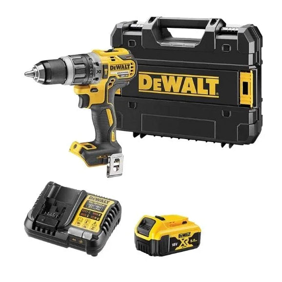 Dewalt XR Brushless Combi Hammer Drill 18V 1 x 5.0Ah Li-ion Battery | DCD796P1