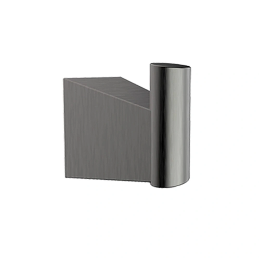 De Vielle Bathroom Corfu Single Robe Hook - Gun Metal | DEV97805GM