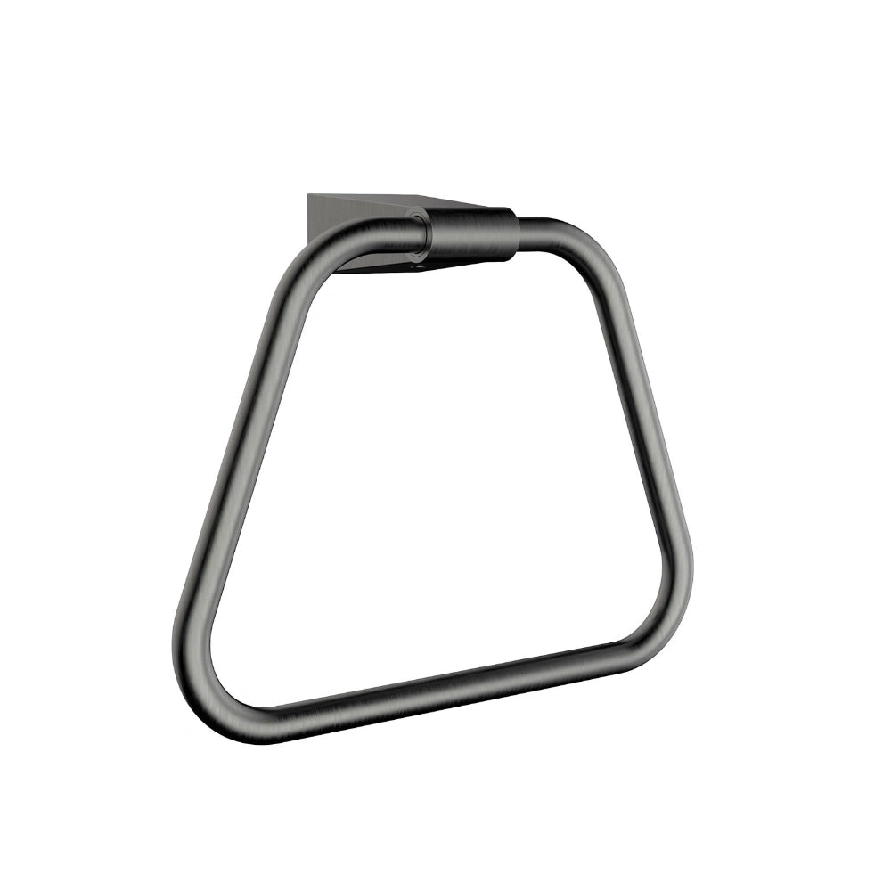De Vielle Bathroom Corfu Towel Ring - Gun Metal | DEV97811GM