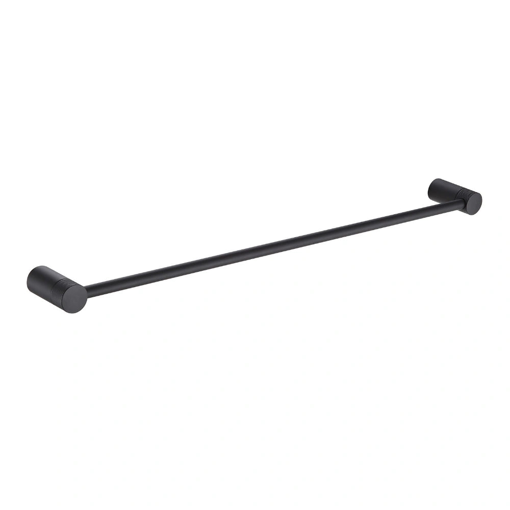 De Vielle Bathroom Santorini Single Towel Bar - Black | DEV98001B
