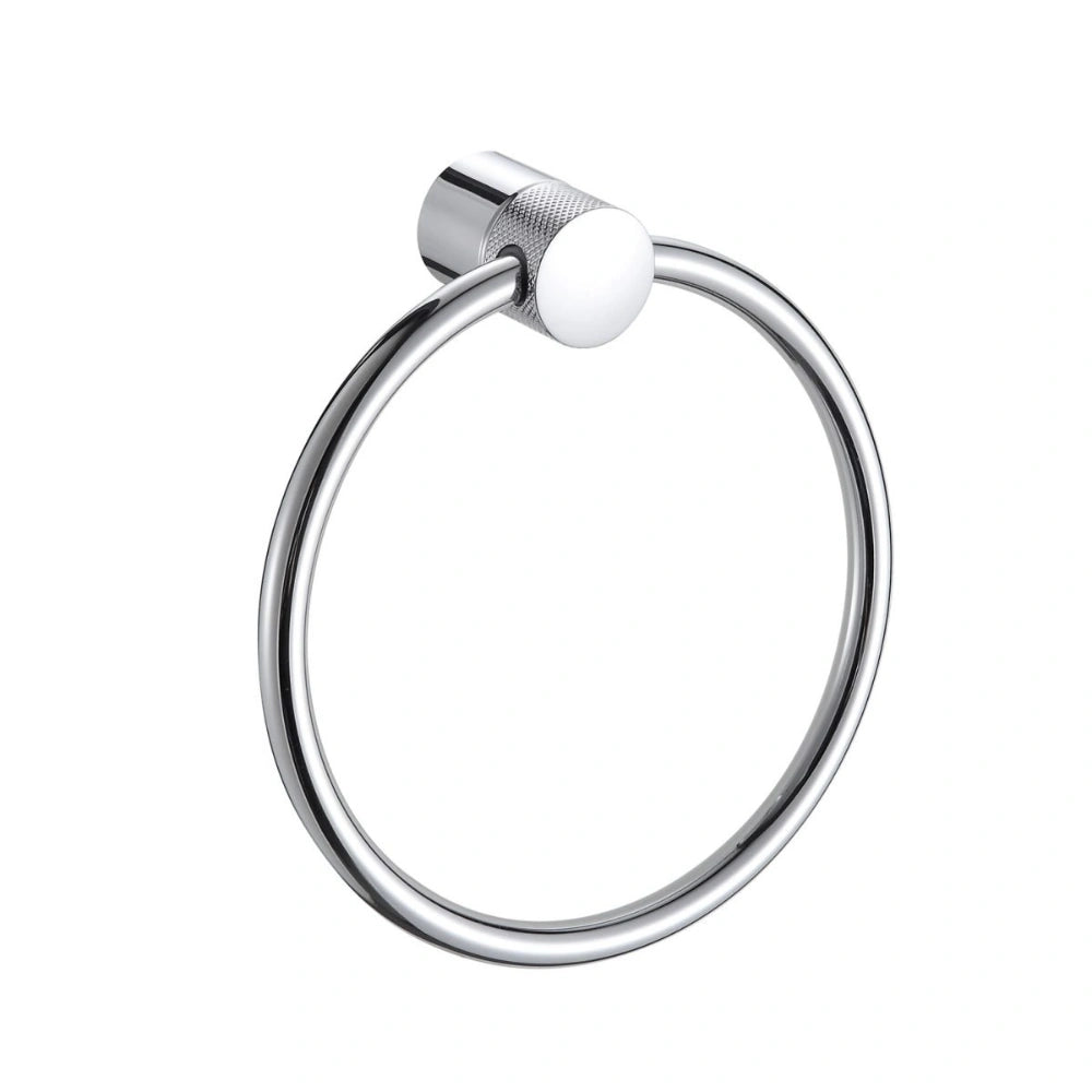 De Vielle Bathroom Santorini Towel Ring - Chrome | DEV98011