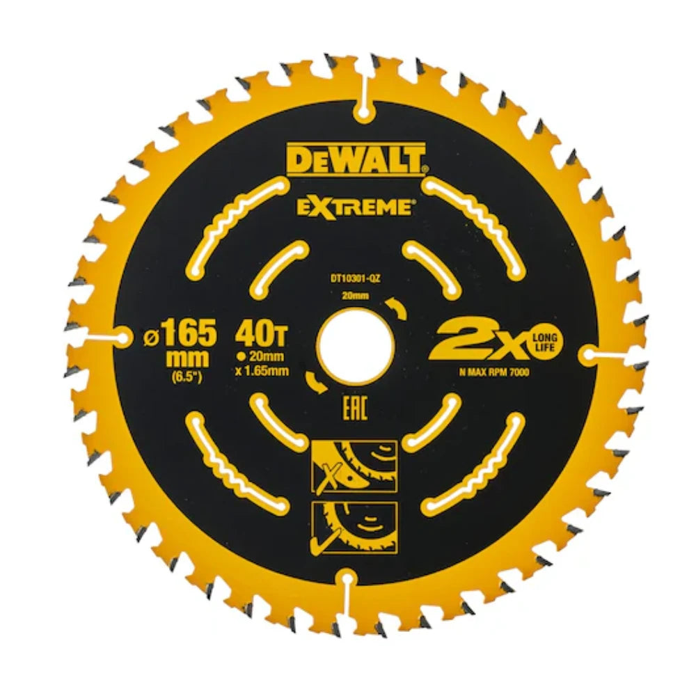 Dewalt ELITE Series 2nd Fix Circ Circular Saw Blade 184mm x 16mm x 40 Tooth | DEWT10301QZ