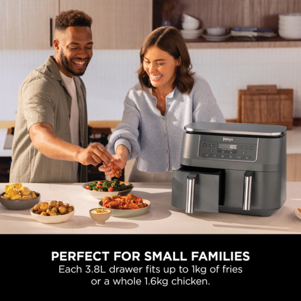Ninja Dual Zone Air Fryer 7.6L 2400W - Black | DZ300UK