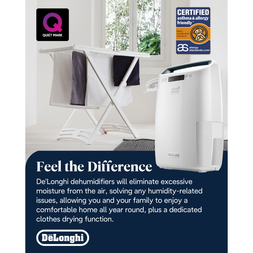 DeLonghi Tasciugo AriaDry Dehumidifier 16 Litre | DEXD216RF