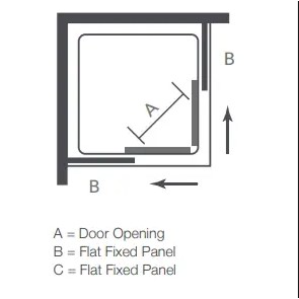 Merlyn EASY Corner Entry Shower Enclosure | Chrome | 800mm to 900mm