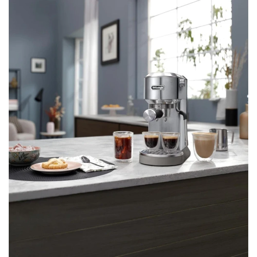 DeLonghi Dedica Duo Espresso Coffee Machine - Stainless Steel | EC890.M
