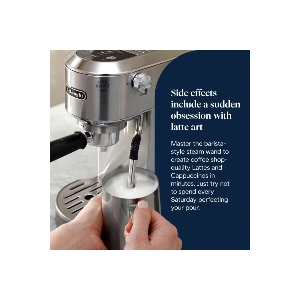 DeLonghi Dedica Duo Espresso Coffee Machine - Stainless Steel | EC890.M