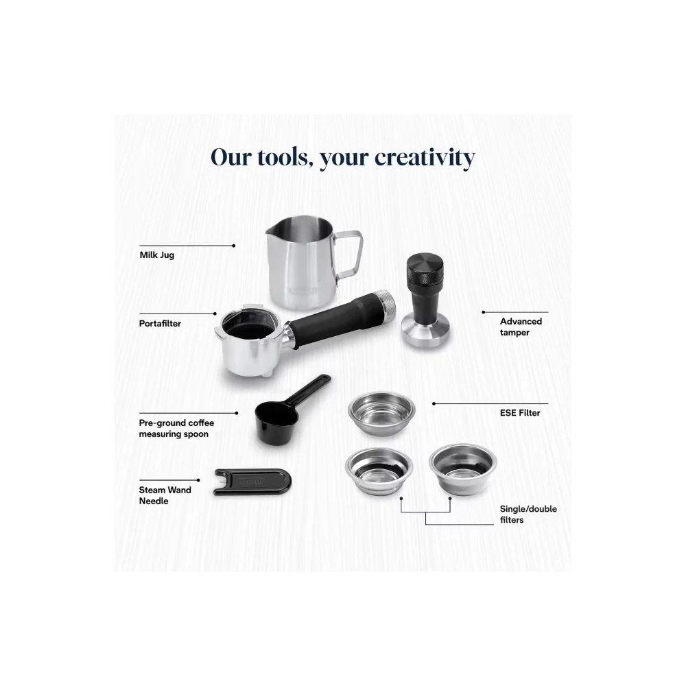 DeLonghi Dedica Duo Espresso Coffee Machine - Stainless Steel | EC890.M