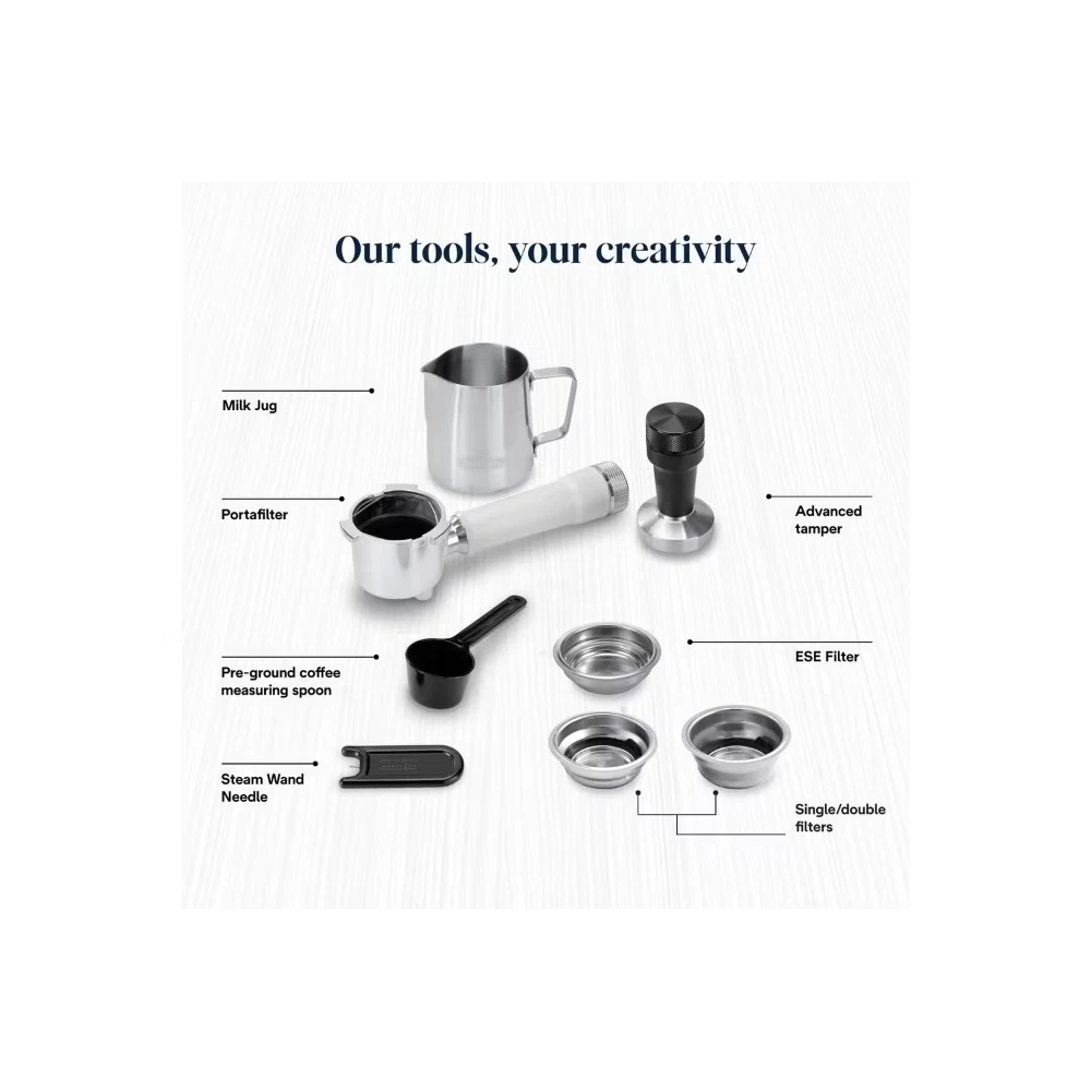 DeLonghi Dedica Duo Espresso Coffee Machine - White | EC890.WI