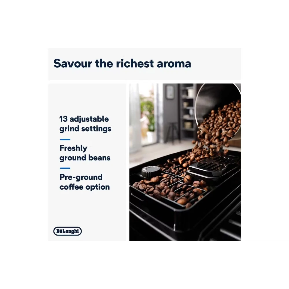 DeLonghi Magnifica Start Fully Automatic Bean to Cup Coffee Machine - Black | ECAM220.60.B