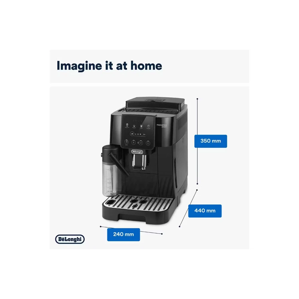 DeLonghi Magnifica Start Fully Automatic Bean to Cup Coffee Machine - Black | ECAM220.60.B
