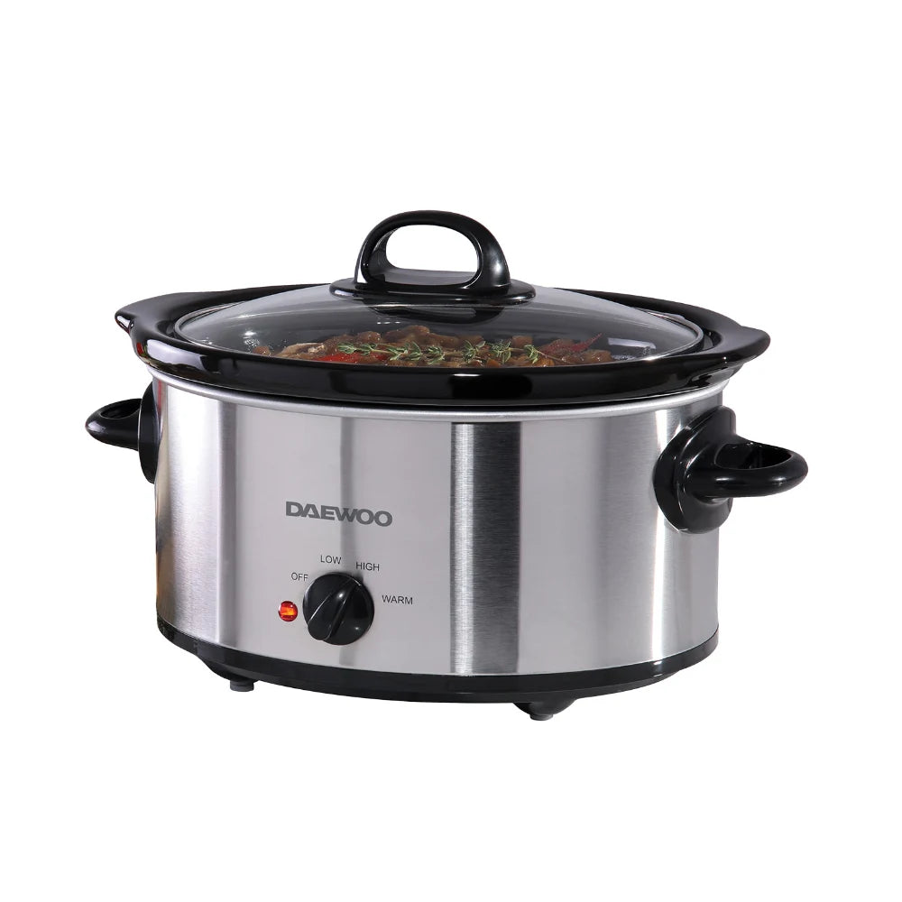 Daewoo 4 Litre Slow Cooker - Stainless Steel | ESGSDA2765RS