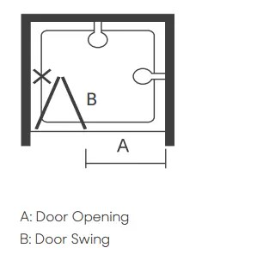 MERLYN Easy Bifold Shower Door | Chrome | 700mm to 900mm