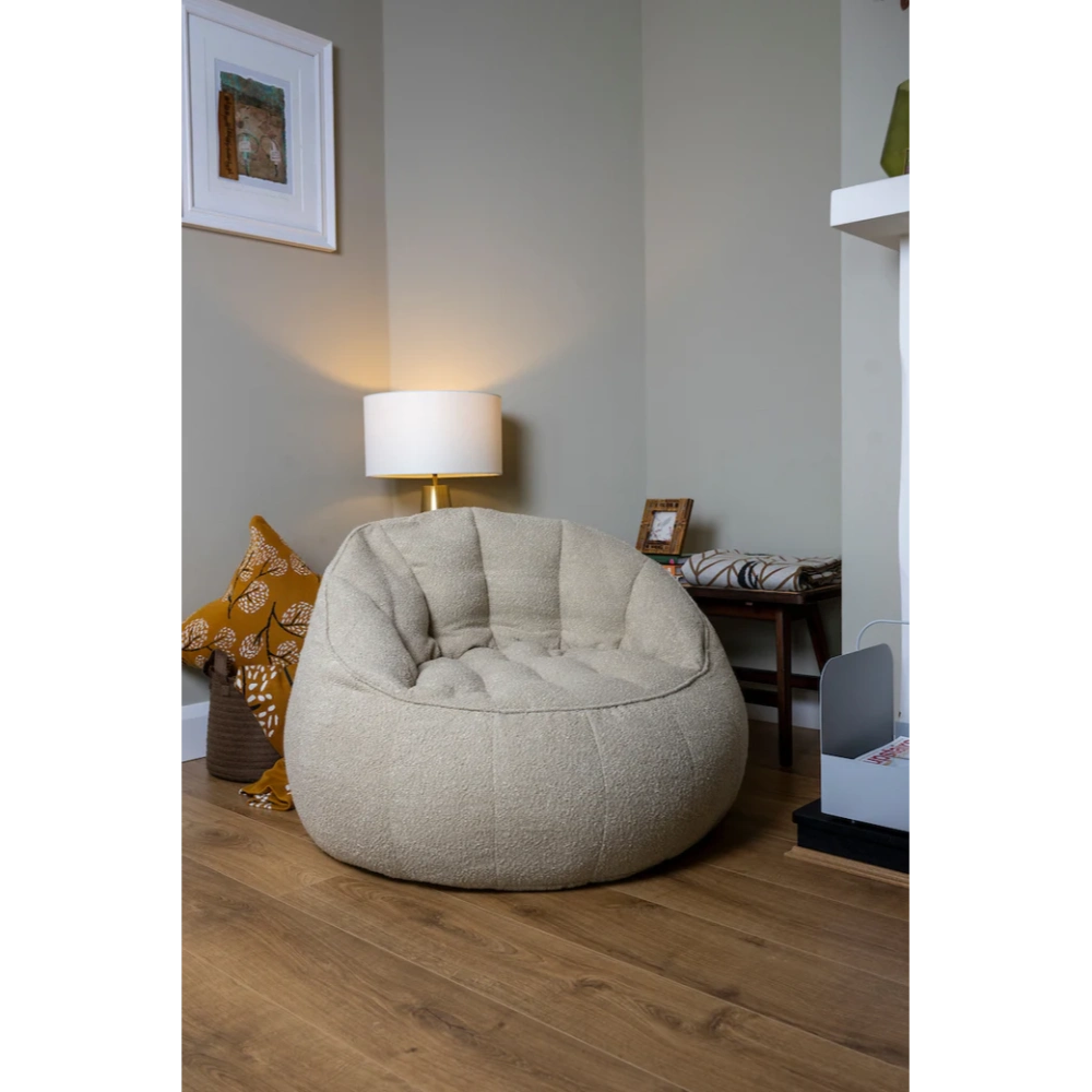 Elephant Boucle Chair Bean Bag - Oatmeal | EBOTER22