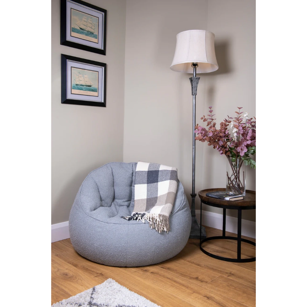 Elephant Boucle Chair Bean Bag - Grey | EBOTER20