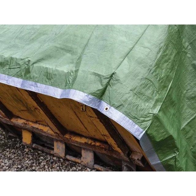 Faithfull Tarpaulin Green/Silver 5.4 Metre x 3.6 Metre ( 18ft x 12ft ) 80gsm | FAITARP1812