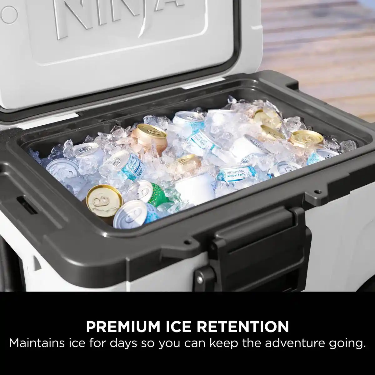 Ninja FrostVault 42 Lire Wheeled Cooler Box with Dry Zone - Cloud White | FB245UKWH