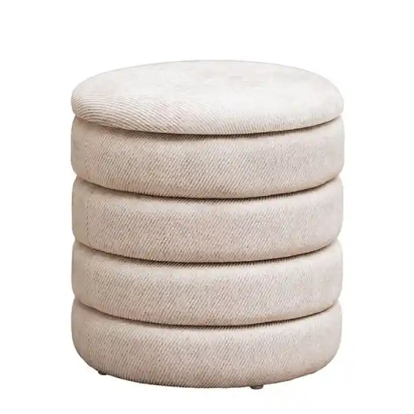 The Grange Collection Wooden Ottoman with Tray in Khaki | FT6