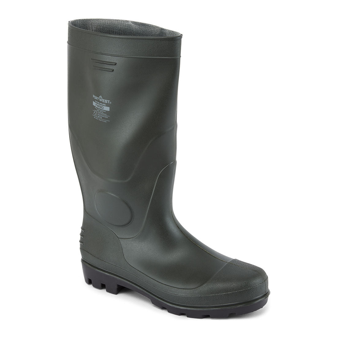 Portwest PVC Wellington Wellie O4 FO Size 8 (EU42) - Green | FW90GNR42