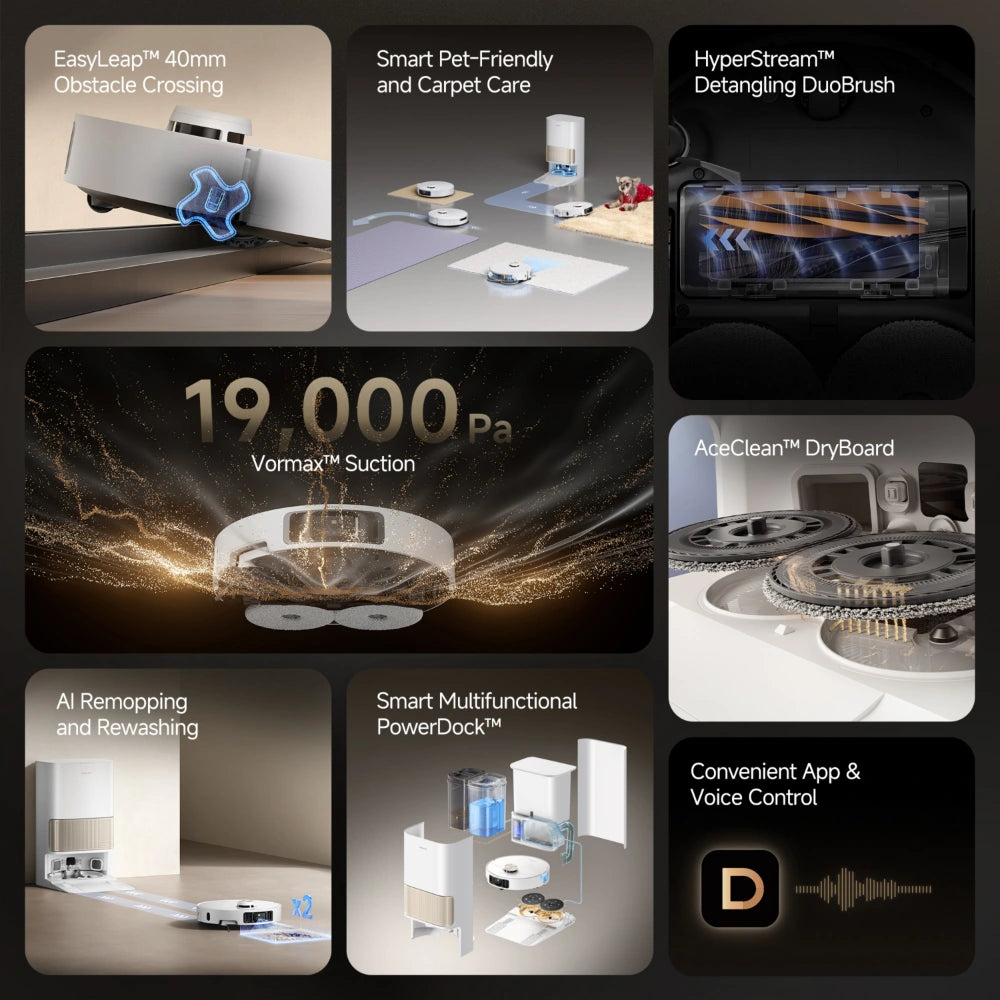 Dreame L40s Pro Robotic Robot Vacuum Cleaner - Ultra White | RLL74CE