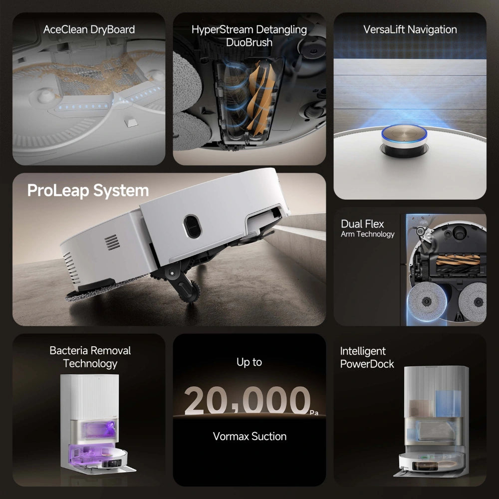 Dreame X50 Ultra Robot Vac Vacuum Cleaner - White | RLX85CE-4