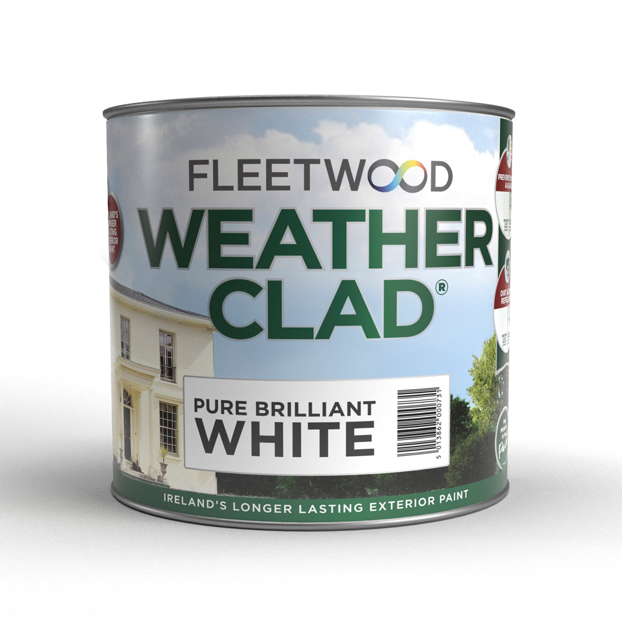 Fleetwood Weatherclad Masonry Paint 1L - Brilliant White