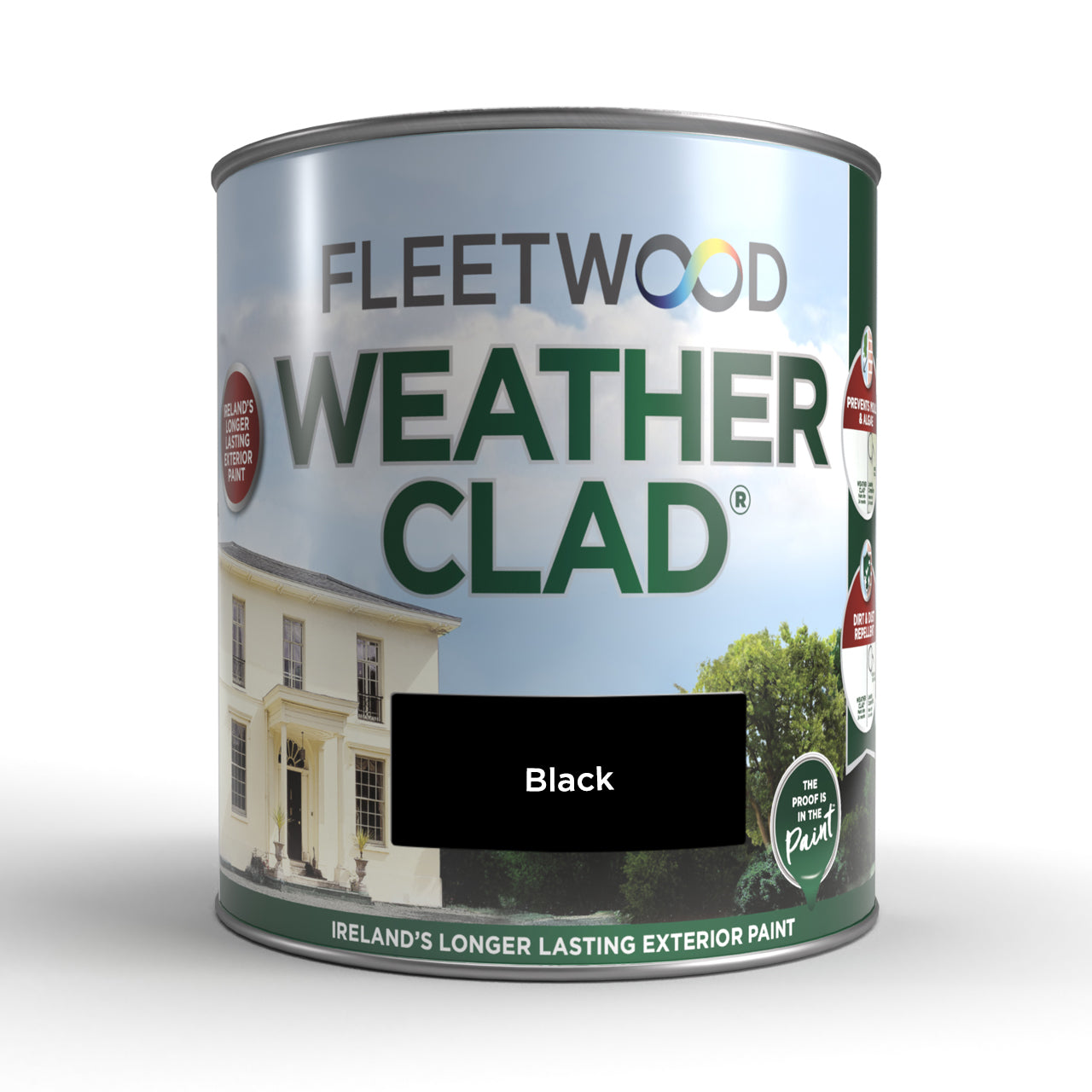 Fleetwood Weatherclad Masonry Paint 5L - Black | Exterior
