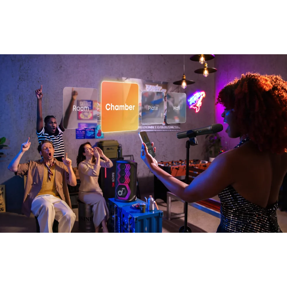 Anker Soundcore Rave 3S AI Karaoke Party Speaker with 2 Wireless Mics | A31A3012