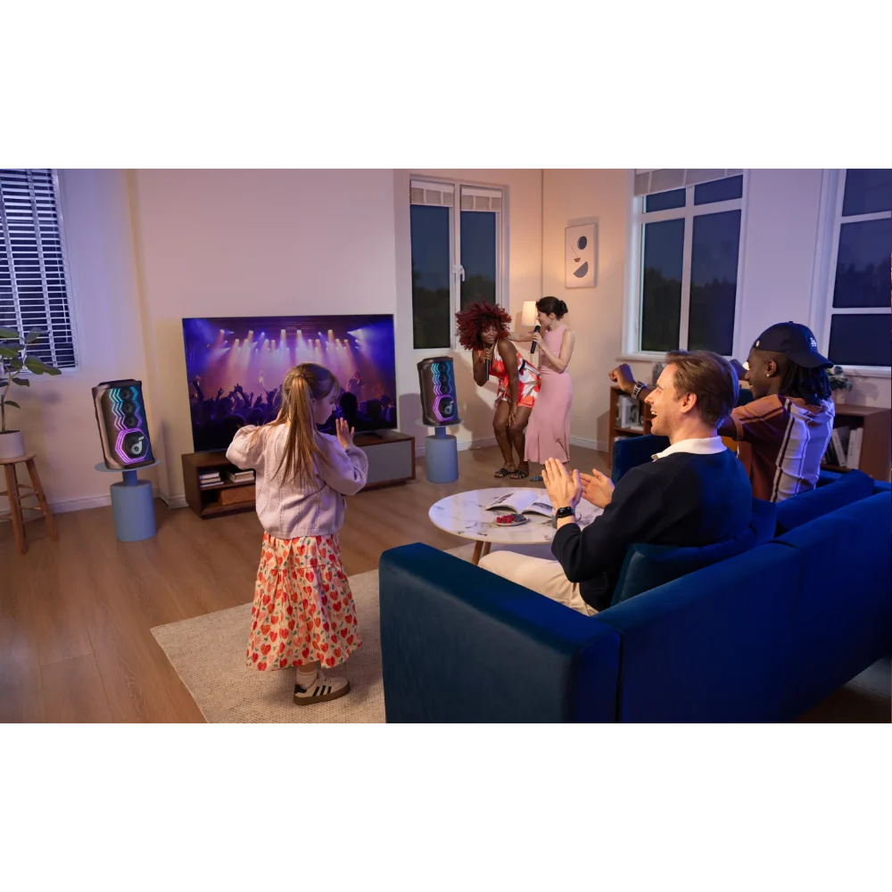 Anker Soundcore Rave 3S AI Karaoke Party Speaker with 2 Wireless Mics | A31A3012