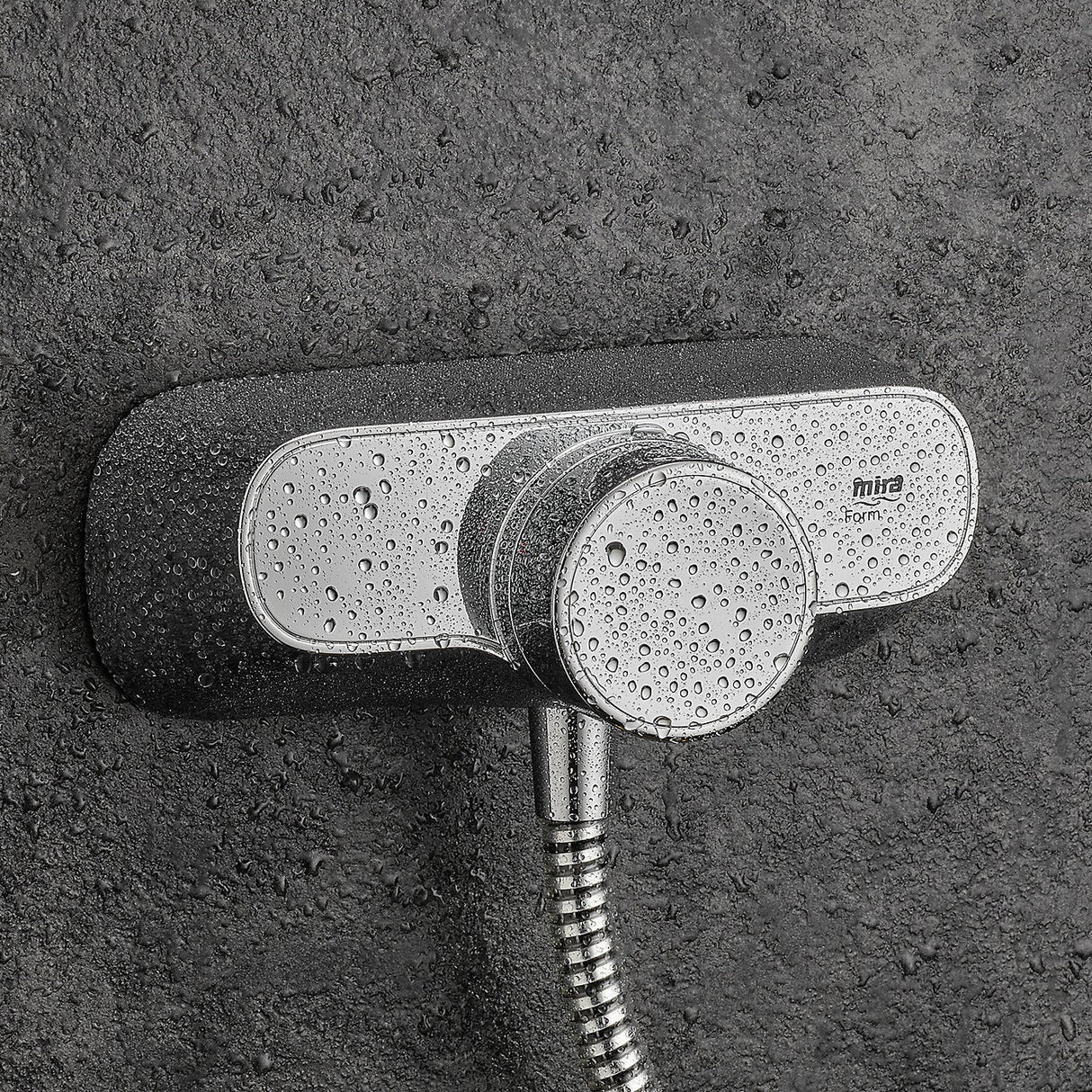 Single Outlet Mira mixer shower in a white background