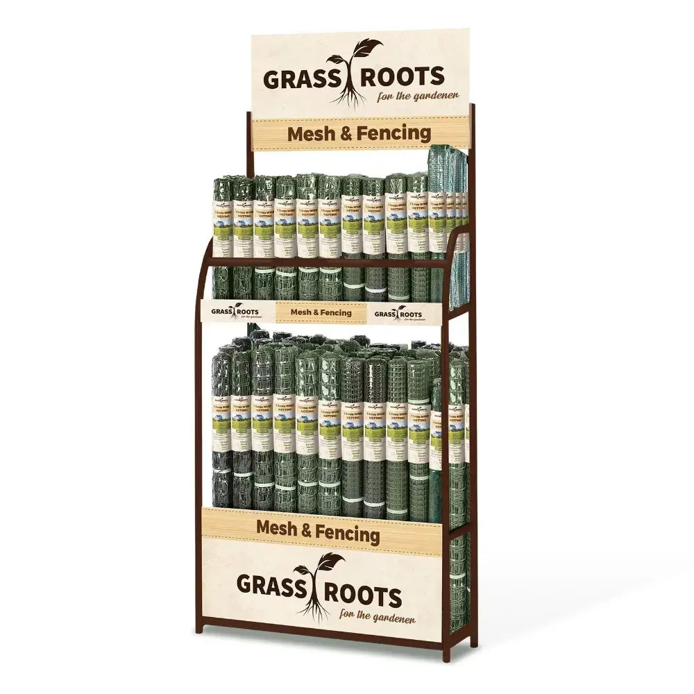 Grass Roots Garden & Plant Mesh Fencing 5 Metre x 1 Metre 19mm - Green Plastic | GRT968079