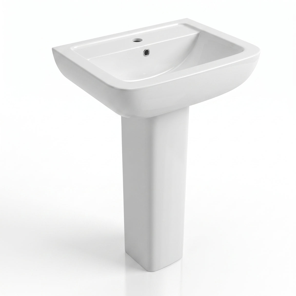 Lusso 600 1 Taphole Basin & Pedestal & Semi Pedestal
