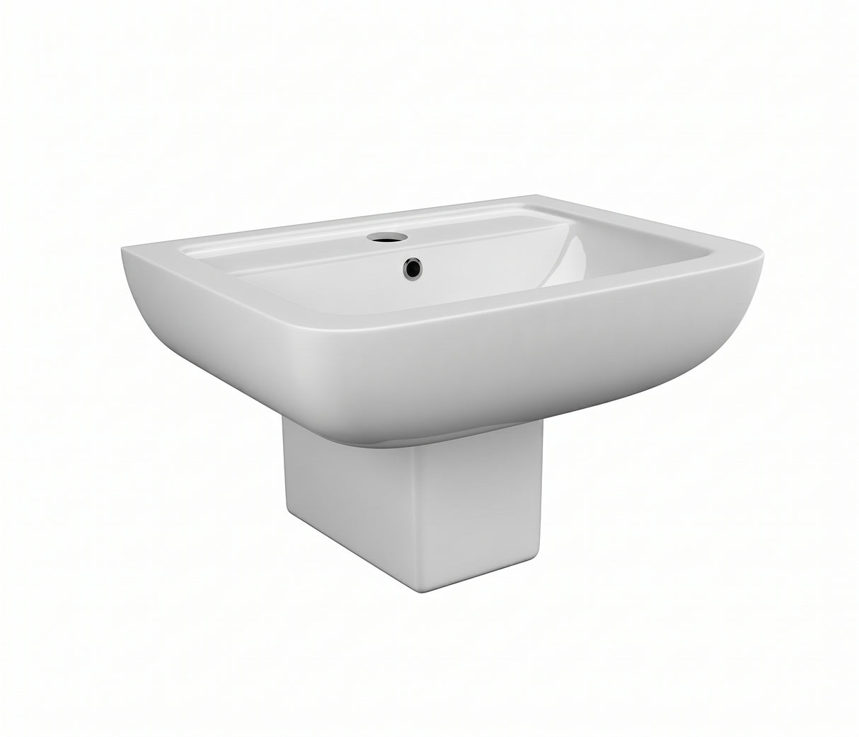Lusso 600 1 Taphole Basin & Pedestal & Semi Pedestal