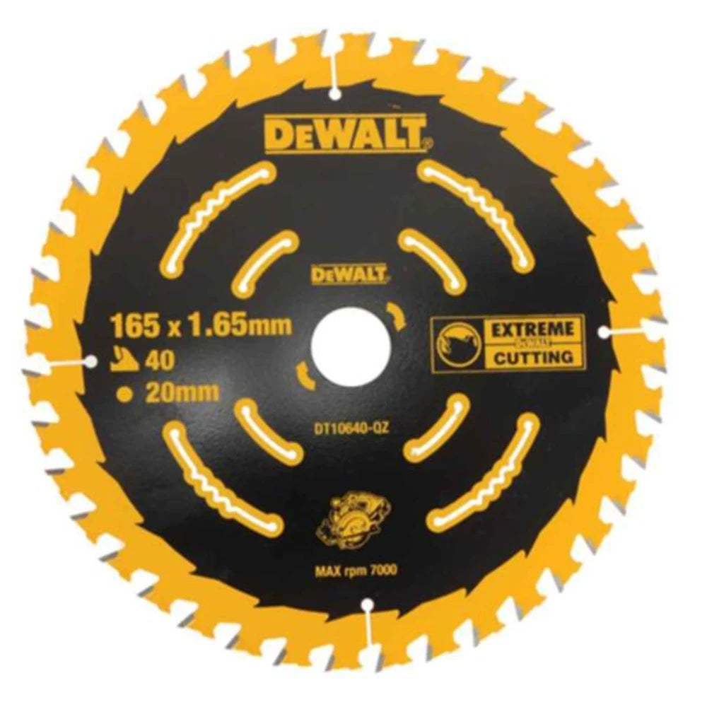 Dewalt ELITE Series Framing Circ Circular Saw Blade 165mm x 20mm x 40 Tooth | DEWT10640QZ