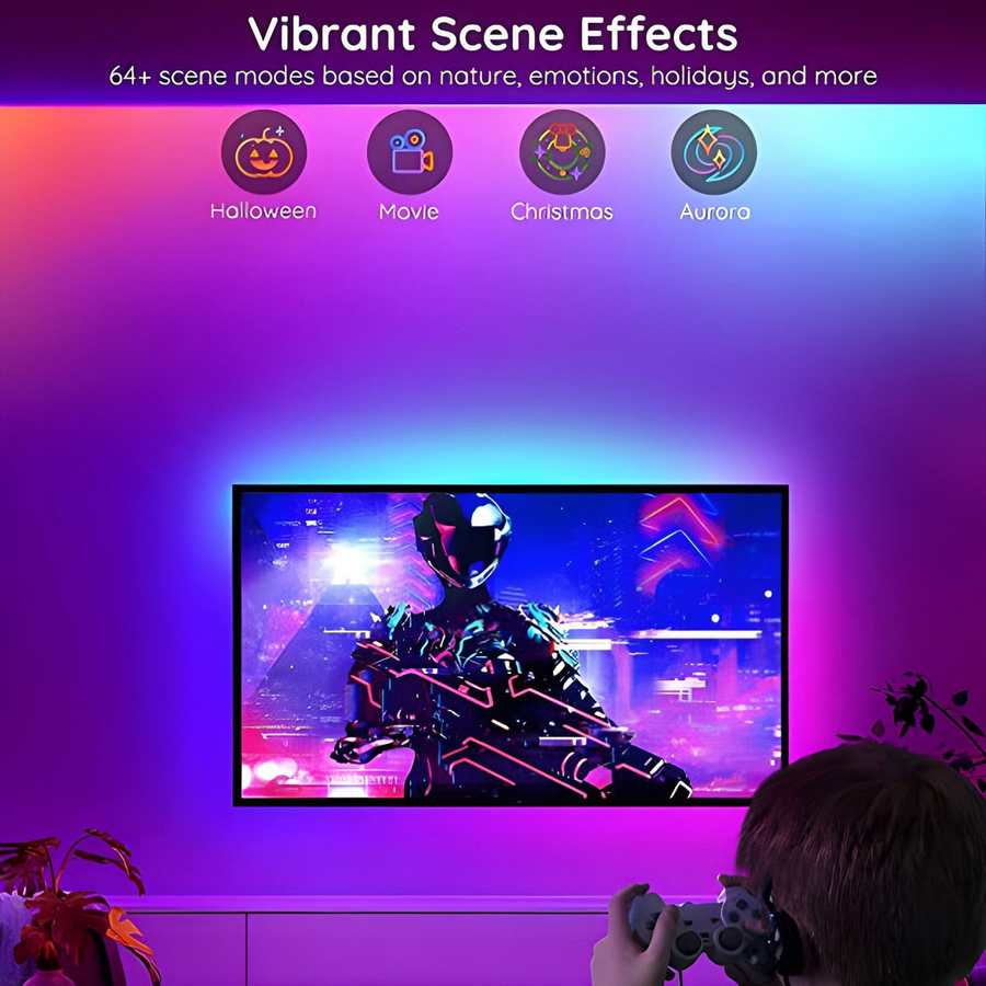 Govee RGBIC 5 Metre Smart MultiColour LED Strip Light with Wifi and Bluetooth | H168A2D1