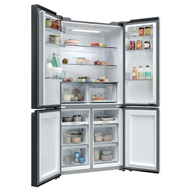 Haier Cube 90 3 Frost Free Multi Door Fridge Freezer - Slate Black | HCR39F19ENPT