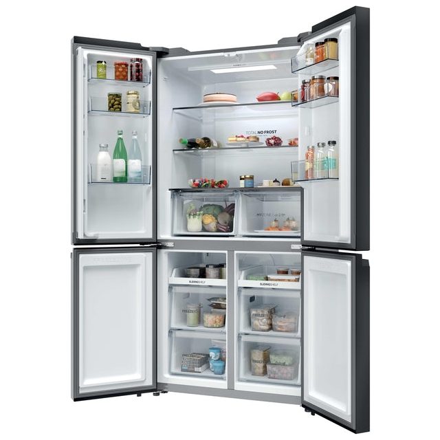 Haier Cube 90 3 Frost Free Multi Door Fridge Freezer - Slate Black | HCR39F19ENPT
