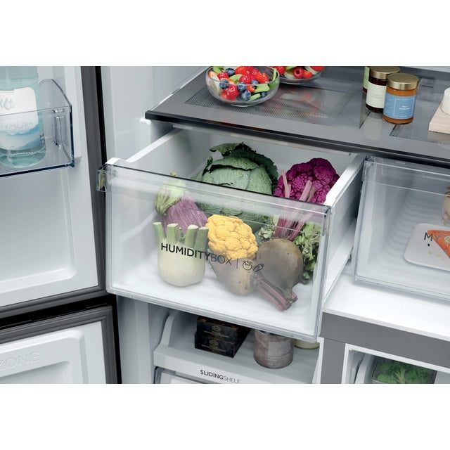 Haier Cube 90 3 Frost Free Multi Door Fridge Freezer - Slate Black | HCR39F19ENPT