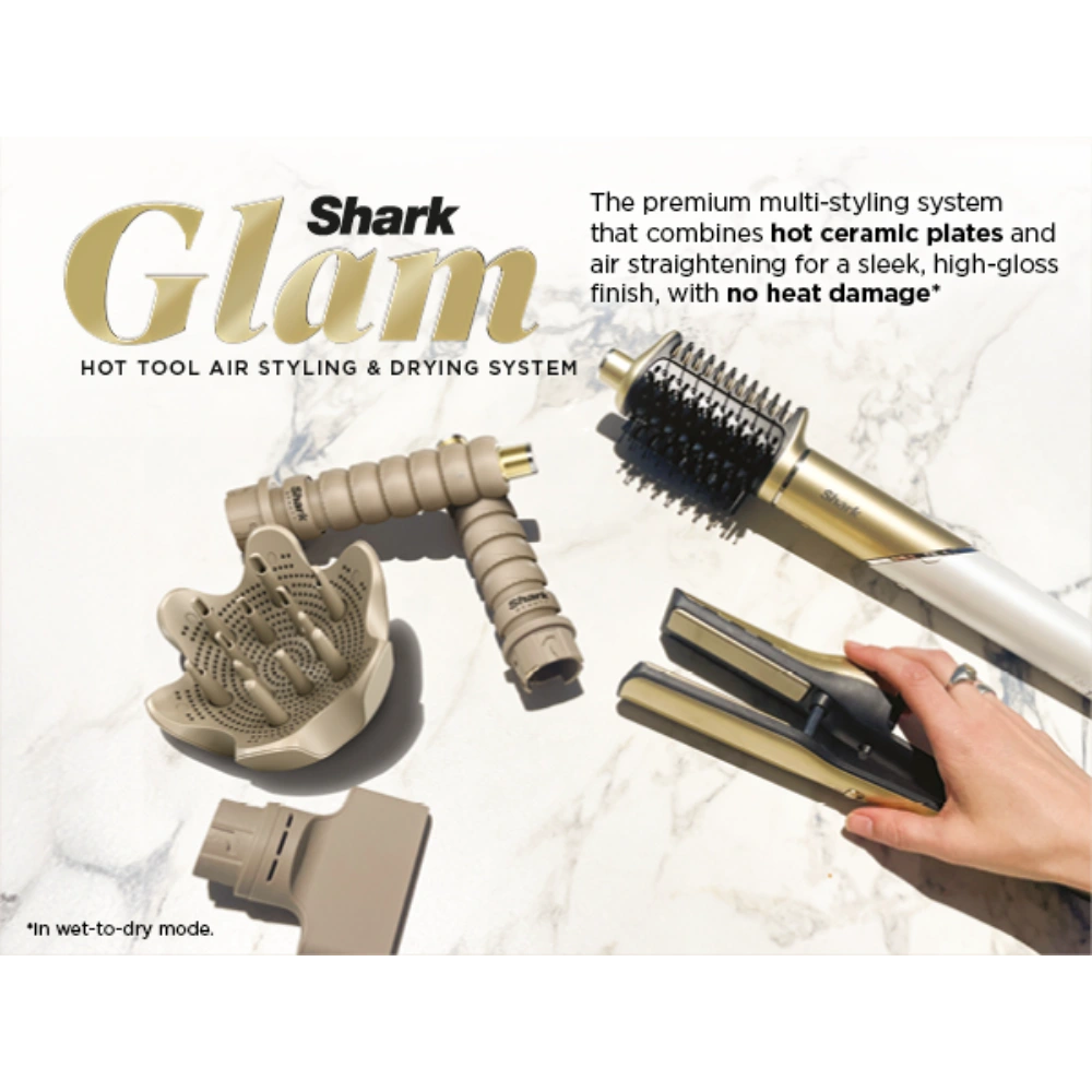 Shark Glam Straight, Waves and Curls Multi Styler - Gold | HD6052SUK