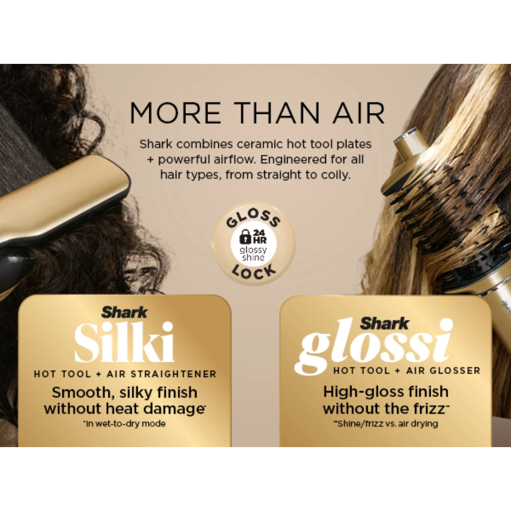 Shark Glam Straight, Waves and Curls Multi Styler - Gold | HD6052SUK